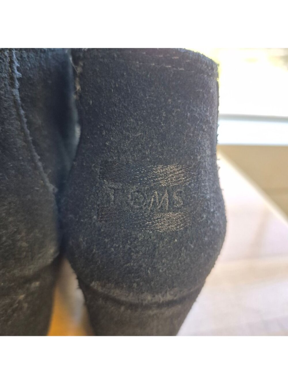 Toms Womens Black Suede Lace-Up Wedge Booties Size 8.5 - Picture 4 of 8
